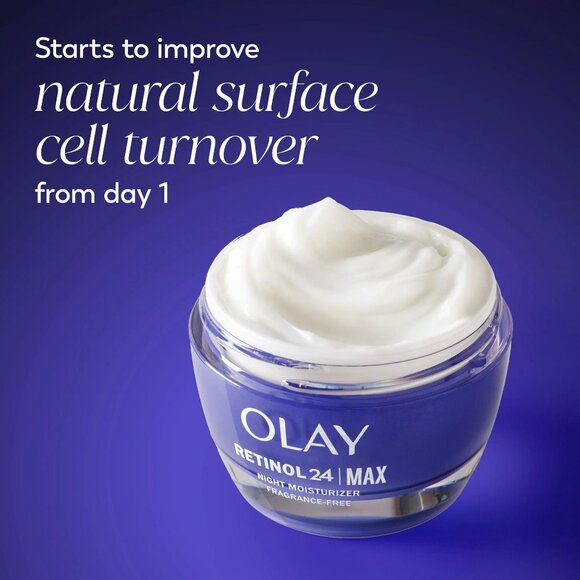 NEW!! Olay Regenerist Retinol 24 MAX Night Cream Anti-Aging Moisturizer 1.7oz - Picture 5 of 10